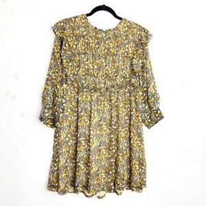 BA & Sha Floral ruffled mini Sandra dress